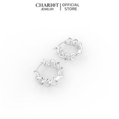 Khuyên Tai Bạc EJC55 Mắt Xích Chariot Jewelry