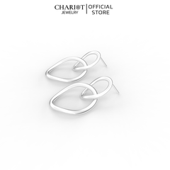 Khuyên Tai Bạc EJC57 Hình Khối Chariot Jewelry