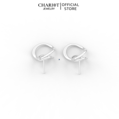 Khuyên Tai Bạc EJC57 Hình Khối Chariot Jewelry