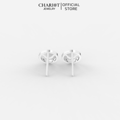 Khuyên Tai Bạc EJC63 Mặt Cười Chariot Jewelry