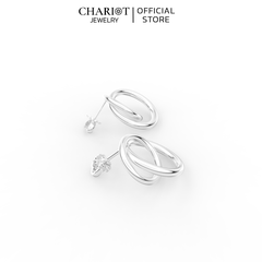 Khuyên Tai Bạc EJC68 2 Vòng Chariot Jewelry