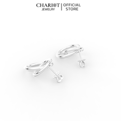 Khuyên Tai Bạc EJC68 2 Vòng Chariot Jewelry