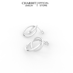 Khuyên Tai Bạc EJC68 2 Vòng Chariot Jewelry