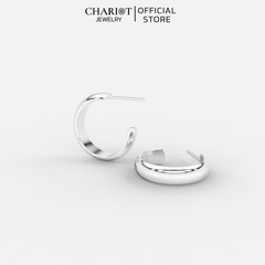 Khuyên Tai Bạc ECJ69 Basic Chariot Jewelry