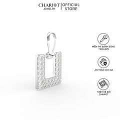 Khuyên Tai Bạc ECJ76 Hình Vuông Đính Đá Chariot Jewelry