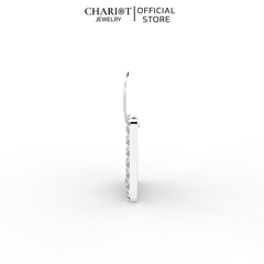 Khuyên Tai Bạc ECJ76 Hình Vuông Đính Đá Chariot Jewelry