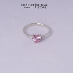 Nhẫn bạc S925 NCJ48 đính đá trái tim, quà tặng 8-3 ý nghĩa dành cho bạn gái, Chariot Jewelry