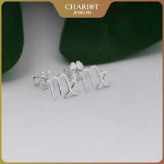 Khuyên tai bạc ECJ53 dấu ấn cung hoàng đạo ChariotJewelry