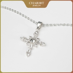 Dây chuyền DCJ88 chữ thập đính đá CZ bạc 925 ChariotJewelry