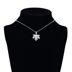 Dây chuyền DCJ85 lá phong đính đá CZ bạc 925 ChariotJewelry