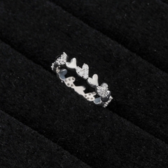 Nhẫn bạc S925 NCJ46 vòng lặp trái tim, quà tặng Valentine ý nghĩa dành cho bạn gái, Chariot Jewelry