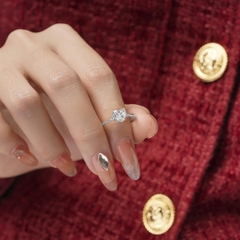 Nhẫn bạc S925 NCJ48 đính đá trái tim, quà tặng 8-3 ý nghĩa dành cho bạn gái, Chariot Jewelry