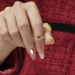Nhẫn bạc S925 NCJ48 đính đá trái tim, quà tặng 8-3 ý nghĩa dành cho bạn gái, Chariot Jewelry