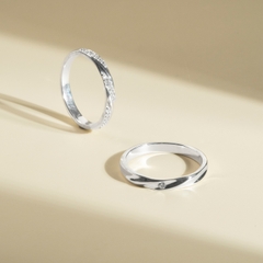 Nhẫn đôi bạc S925 nam nữ NCJ102 Fateful Union, nhẫn couple bạc, quà tặng 8-3 ý nghĩa dành tặng bạn gái, ChariotJewelry