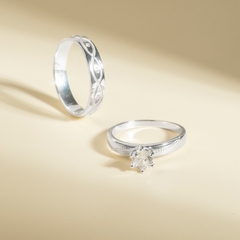 Nhẫn đôi bạc S925 nam nữ NCJ116 Destiny's Promise, nhẫn couple bạc, quà tặng 8-3 ý nghĩa dành tặng bạn gái, ChariotJewelry