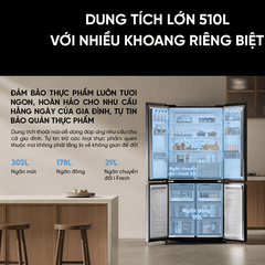 Tủ Lạnh Xiaomi Mijia Cross Door 510L – Bản Quốc Tế