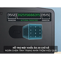 Két Sắt Vân Tay Thông Minh Xiaomi Mijia 6 Chế Độ Mở Khóa, Áp Dụng Công Nghệ Cao Báo Động Kết Nối App Thông Minh - Hàng Chính Hãng
