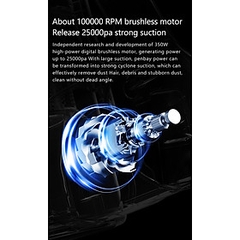 Máy Hút Bụi Xiaomi Redroad X17 Lực Hút 25.000 Pa Công Suất 350 W - Hàng Chính Hãng