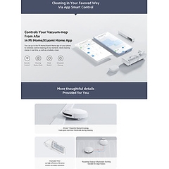 Robot Hút Bụi Xiaomi Vaccum Mop 2 Lite Diện Tích Làm Việc 150 m2 - Hàng Chính Hãng