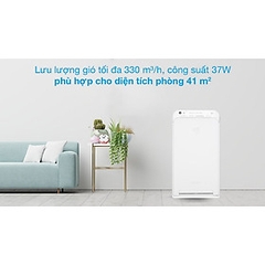 Máy Lọc Không Khí Daikin MCK55TVM6 Công nghệ Streamer 3C Tích Hợp Ion Plasma Lõi Lọc Tuổi Thọ Lên Đến 10 Năm, Diệt Khuẩn Và Lọc Sạch 99,97% Bụi Bẩn, Diện Tích Sử Dụng 40 m2, Công Suất 58W - Hàng Chính Hãng
