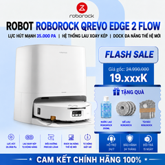 Robot Hút Bụi Roborock QRevo Edge 2 Flow | Lực Hút 35.000 Pa