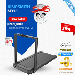 Máy Chạy Bộ Gấp Gọn Xiaomi KingSmith MX16 Cao Cấp - Quốc Tế Bản 2023 Giảm Ồn, Giảm Chấn Tốc Độ Điều Chỉnh 1-16 Km.Giờ Gấp Gọn Linh Hoạt, Kết Nối App 2 Chế Độ Chạy Công Suất 1470 W - Hàng Chính Hãng
