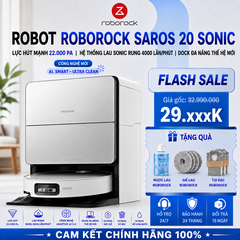 Robot Hút Bụi Lau Nhà Roborock Saros 20 Sonic – Chính Hãng