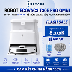 Robot Hút Bụi Ecovacs Deebot T30e Pro Omni | Lực Hút 11.000 Pa