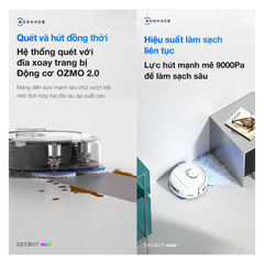 Robot Hút Bụi Lau Nhà Ecovacs Deebot Mini Lực Hút 9.000 Pa - Bản Quốc Tế