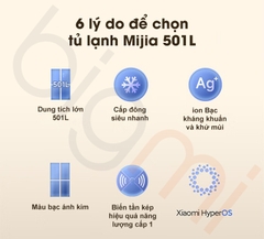 Tủ Lạnh Xiaomi Mijia 501L 2 Cánh - Màu Đen Cao Cấp