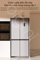 Tủ Lạnh Xiaomi Mijia 501L 4 Cánh - Màu Bạc Ánh Kim