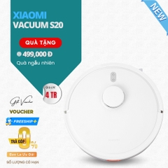 Robot Hút Bụi Lau Nhà Xiaomi Vacuum S20 Lưu Nhiều Bản Đồ Lực Hút 5000 Pa - Hàng Chính Hãng