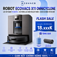 Robot Hút Bụi Ecovacs Deebot X11 OmniCyclone | Lực Hút 19.500 Pa