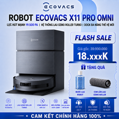 Robot Hút Bụi Ecovacs Deebot X11 Pro Omni | Lực Hút 19.500 Pa