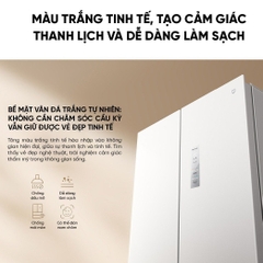 Tủ Lạnh Xiaomi Mijia 439L BCD-439WFMBI Kiểu Pháp 4 Cánh - Mặt Đá Nhám, Đông Mềm