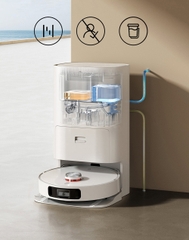 Robot Hút Bụi Lau Nhà Xiaomi Mijia Omni Tự Đổ Rác Giặt Giẻ, Bơm Nước Và Sấy Khô Nhiệt Độ Cao Diện Tích Hoạt Động 250m2 Lực Hút 4000 Pa Công Suất 55 W  - Hàng Chính Hãng