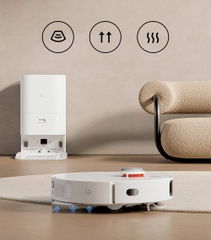 Robot Hút Bụi Lau Nhà Xiaomi Mijia Omni Tự Đổ Rác Giặt Giẻ, Bơm Nước Và Sấy Khô Nhiệt Độ Cao Diện Tích Hoạt Động 250m2 Lực Hút 4000 Pa Công Suất 55 W  - Hàng Chính Hãng