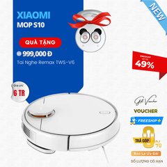 Robot Hút Bụi Lau Nhà Xiaomi Vacuum Mop S10 Công Nghệ Định Vị Laser LDS Lập Kế Hoạch Lau Dọn Dễ Dàng Lưu Nhiều Bản Đồ Lực Hút 4000 Pa - Hàng Chính Hãng