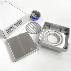 Phễu thoát sàn chống mùi hôi, ga thoát sàn RANCO inox 304 ngăn rác,thoát nước nhanh phi 45.6 RO-450G