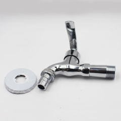 Vòi Xả Hồ Cấp Nước Máy Giặt Xả Rửa Sàn Phòng Tắm, Chất Liệu Đồng Mạ Chrome, Vòi Hồ Tay Gạt RANCO RC-12
