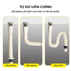 Xi phông lavabo chậu rửa tay dạng nhấn RC-901