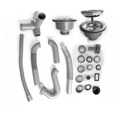 Xi phông ống xả chậu rửa chén bát 2 hố RC-252