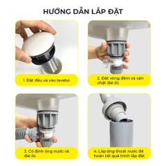 Xi phông chậu rửa tay xả nhấn mặt sứ RC-905