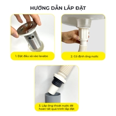 Xi phông lavabo chậu rửa tay dạng nhấn RC-901