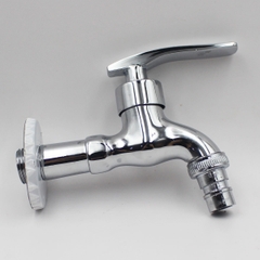 Vòi Xả Hồ Cấp Nước Máy Giặt Xả Rửa Sàn Phòng Tắm, Chất Liệu Đồng Mạ Chrome, Vòi Hồ Tay Gạt RANCO RC-12