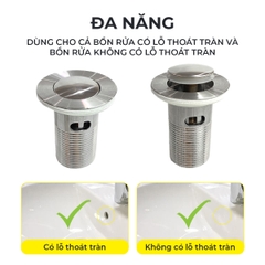 Xi phông lavabo chậu rửa tay dạng nhấn RC-901