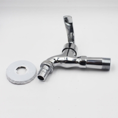 Vòi Xả Hồ Cấp Nước Máy Giặt Xả Rửa Sàn Phòng Tắm, Chất Liệu Đồng Mạ Chrome, Vòi Hồ Tay Gạt RANCO RC-12
