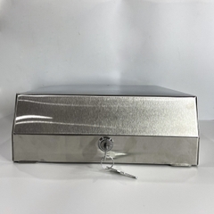 Hộp đựng giấy vệ sinh rút lớn chữ nhật, giấy công nghiệp RANCO gắn tường chất liệu inox chống gỉ sét bền đẹp RC-8955