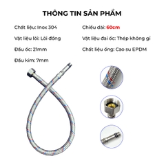 Dây cấp nước một đầu BF+F+LM 0.6M