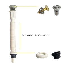 Xi phông lavabo chậu rửa tay dạng nhấn RC-901